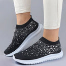 Women's Crystal Breathable Orthopedic Slip On Walking Shoes
