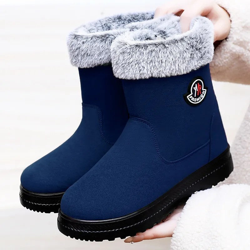 Women's waterproof and non-slip fleece cotton boots