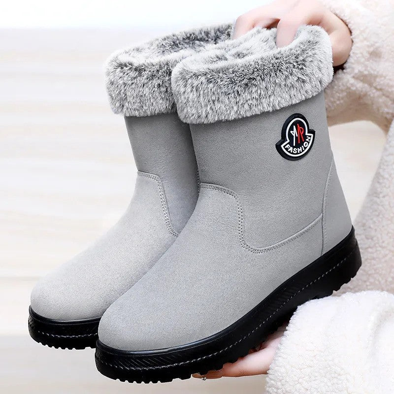Women's waterproof and non-slip fleece cotton boots