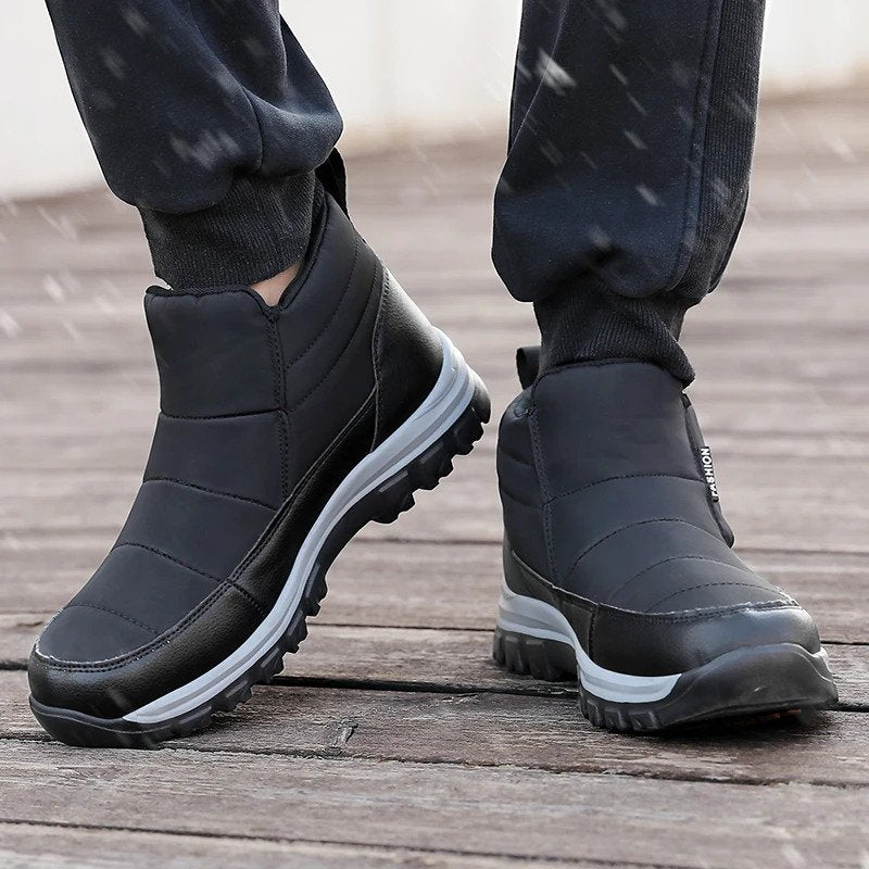 Men's Waterproof Cotton Warm Snow Boots
