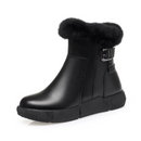 Women's Waterproof Cotton Leather Boots