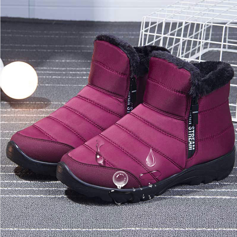 Women's Waterproof Warm Cotton Ankle Boots