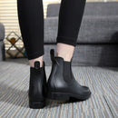 Women's Waterproof Non-Slip Leather Ankle Boots