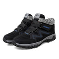 Men's Winter Thermal Velvet Velcro Buckle Trendy Joker Hiking Sneakers