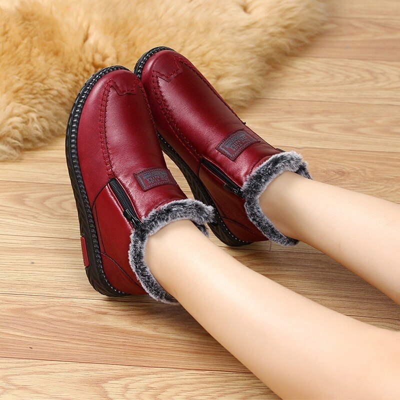Women's Waterproof Non-slip Cotton Leather Boots ( HOT SALE !!!-60% OFF For a Limited Time )