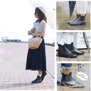 Women's Waterproof Non-Slip Leather Ankle Boots