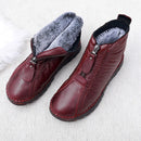 Women's Waterproof Non-slip Cotton Soft Leather Boots